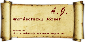 Andrásofszky József névjegykártya